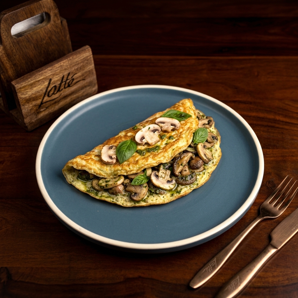 Pesto Mushroom Omelette