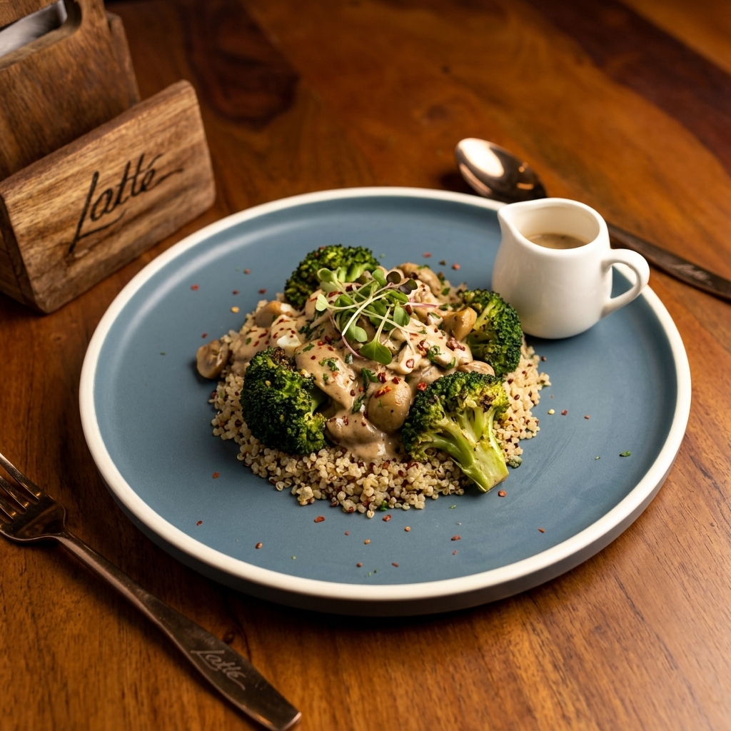Mushroom & Broccoli Stroganoff