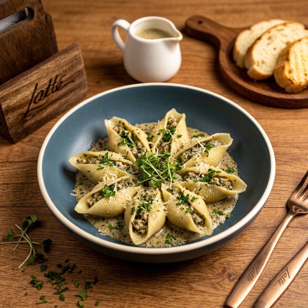 Mushroom Stuffed Conchiglie